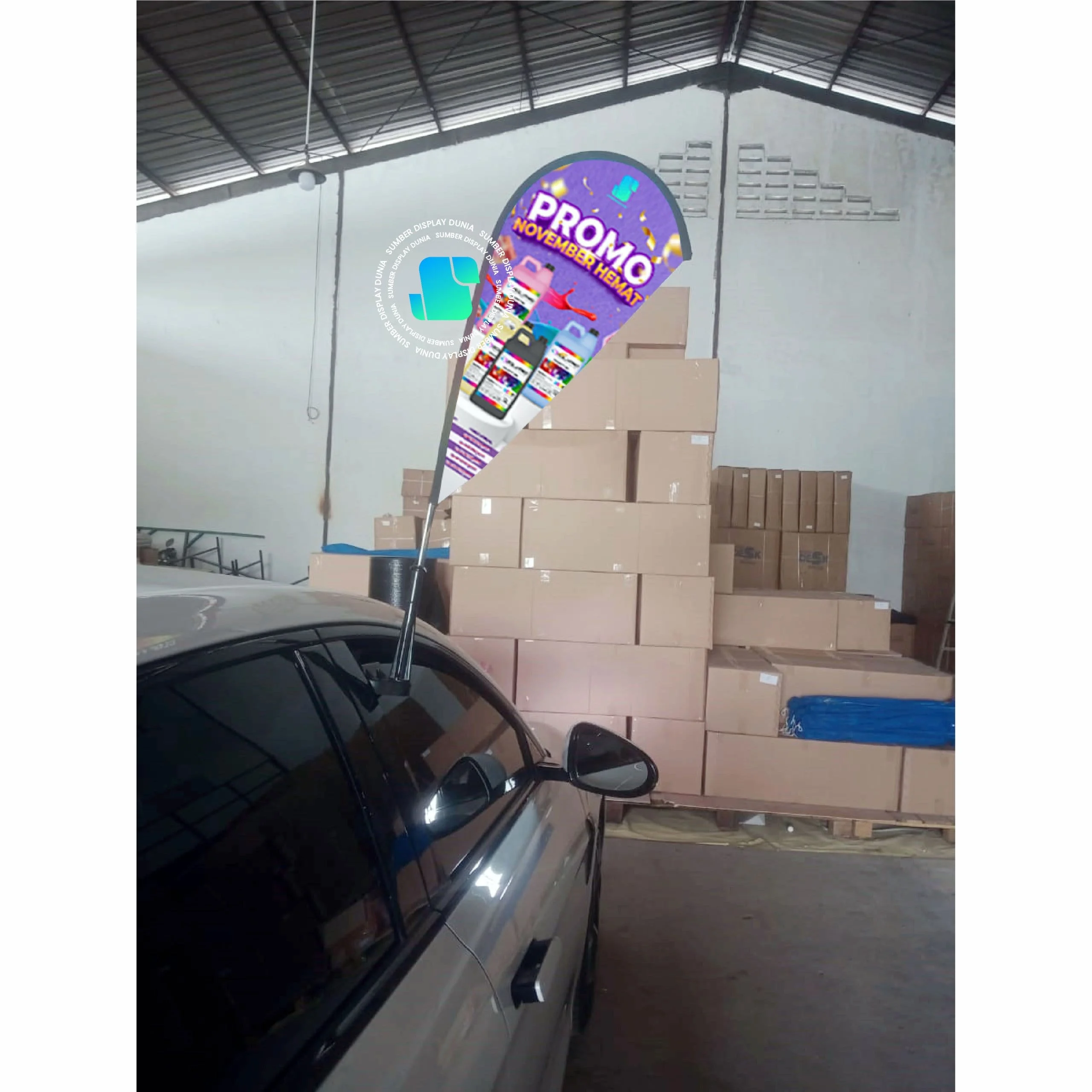 Mini Flag Banner Car Window - Image 2
